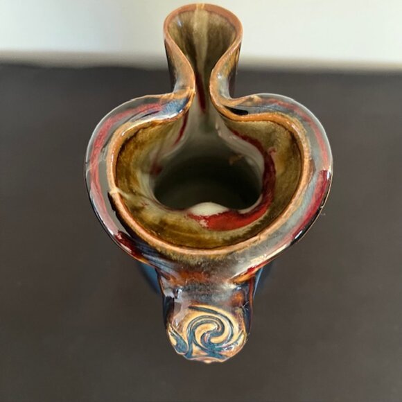 Irish COLM DE RIS Pitcher Jug Vase Irish Studio Art Pottery Celtic Ireland 7-1/2 - Picture 4 of 13